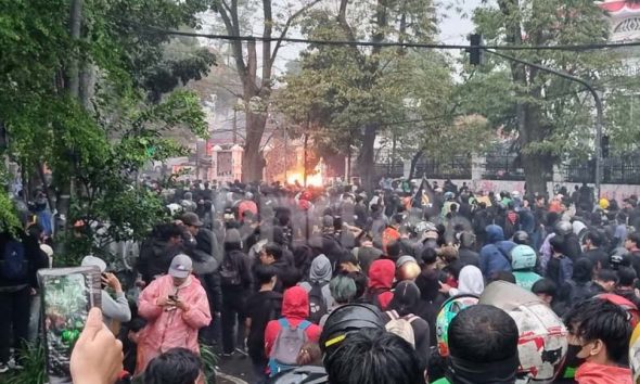 Mahasiswa demonstrasi di Jabar
