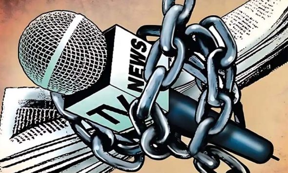 Ilustrasi ancaman terhadap kebebasan Pers