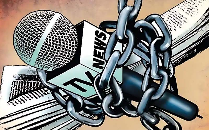 Ilustrasi ancaman terhadap kebebasan Pers